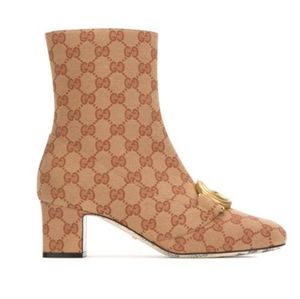 GUCCI monogram booties.
